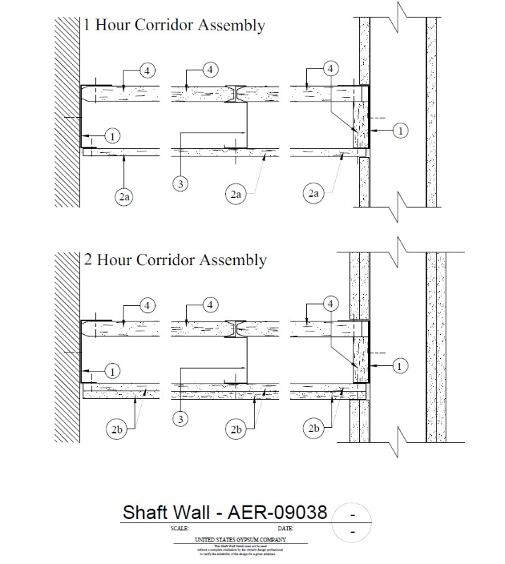 Design Details Details Page Shaft Wall 1 Hr Aer 09038 1934